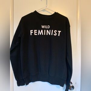 WildFang black sweatshirt- wild feminist